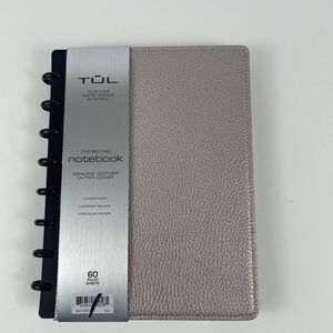 TUL Discbound Notebook -Junior Size Rose Gold Pebbled Leather Cover - 60 Sheets